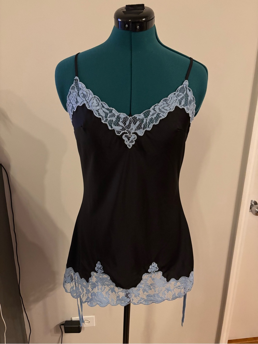Betsey Johnson x Forever 21 collab black slip dress, small